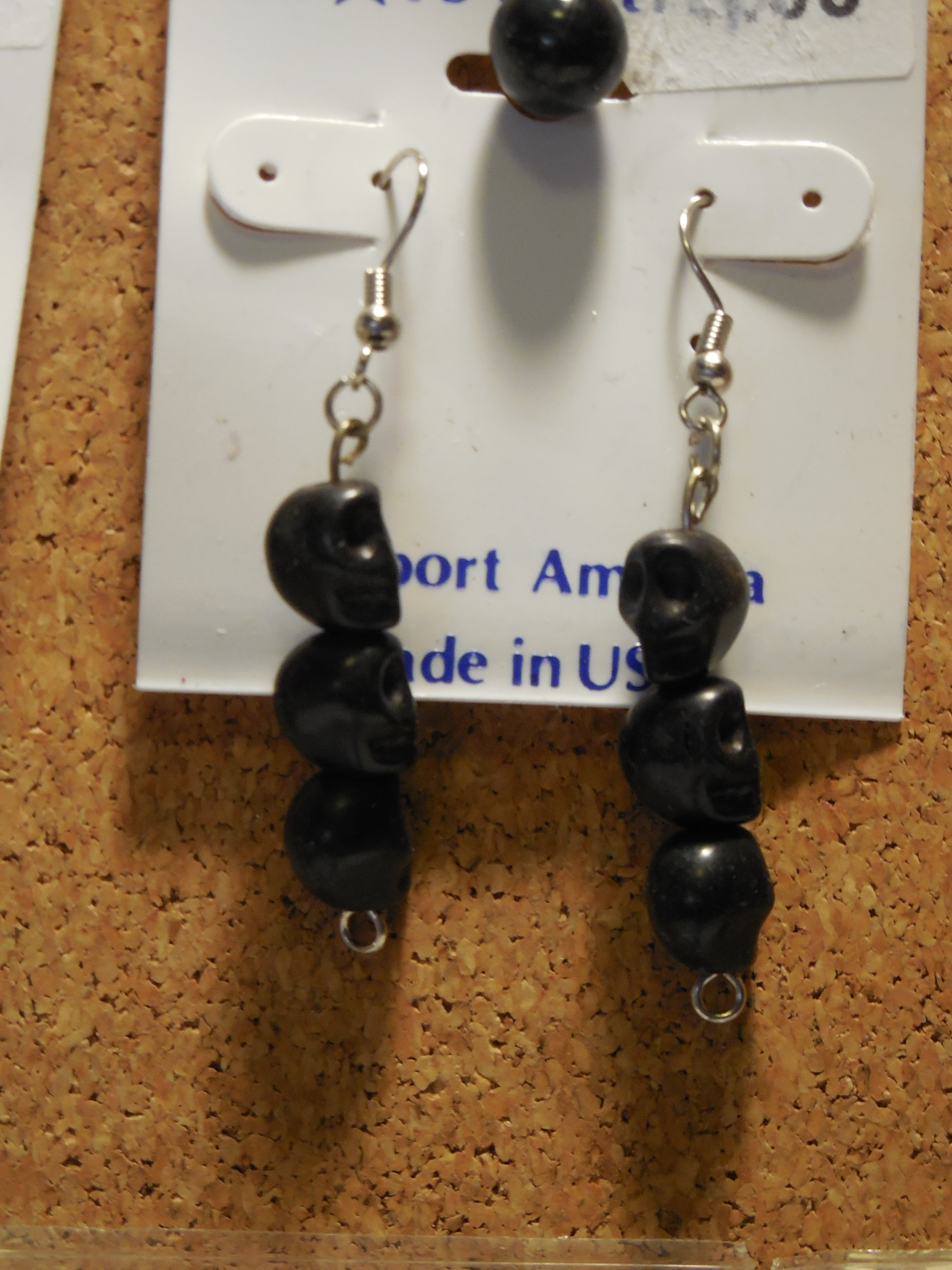 Black Skulls Earrings