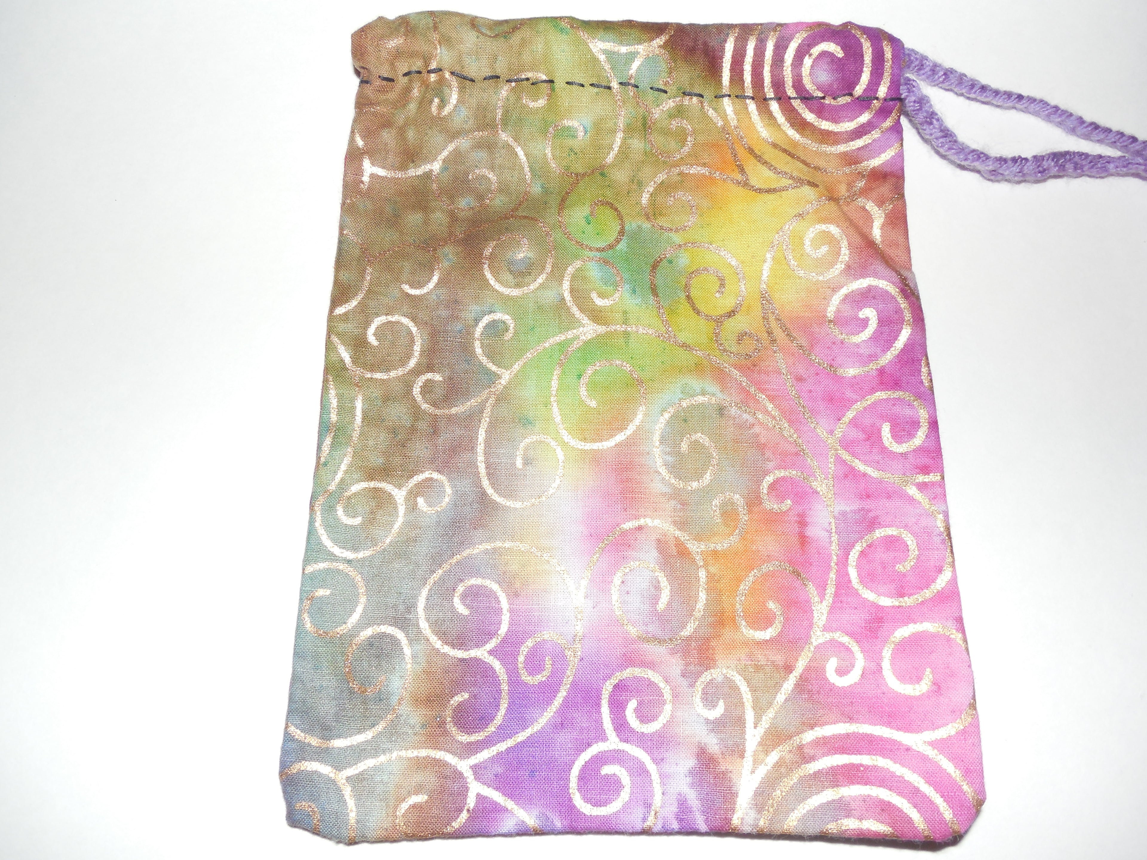 Charm Bag Tie Dye Gold Swirl