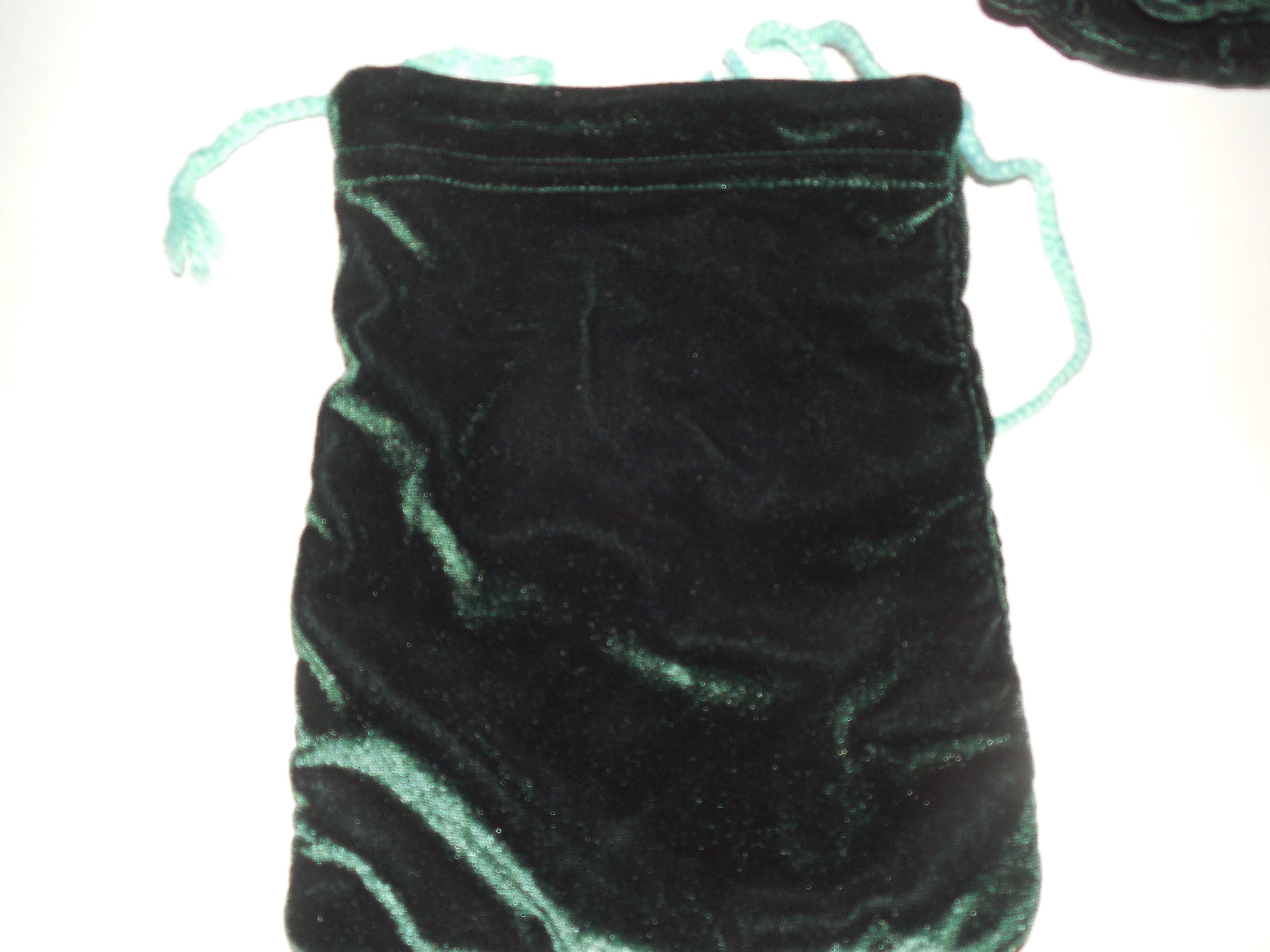 Charm Bag Wide Green Velvet